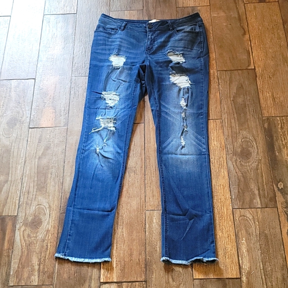 Cato Distressed reg/Cuffed‎ Denim Jeans